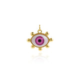 Shiny Enamel Evil Eye Pendant-DIY Jewelry Making Accessories   20x17mm