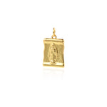 Shiny Geometric Madonna Pendant-DIY Jewelry Making Accessories   12.5x18mm