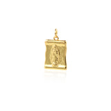 Shiny Geometric Madonna Pendant-DIY Jewelry Making Accessories   12.5x18mm