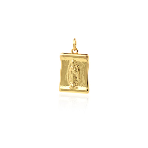 Shiny Geometric Madonna Pendant-DIY Jewelry Making Accessories   12.5x18mm