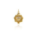 Shiny Heart Shaped Zircon Pendant-DIY Jewelry Making Accessories   22.5x17mm