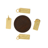 Shiny Minimalist Label Pendant-DIY Jewelry Making Accessories    5.5x12mm