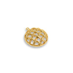 Shiny Round Hollow Pendant-DIY Jewelry Making Accessories   25.5mm
