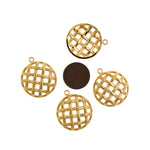 Shiny Round Hollow Pendant-DIY Jewelry Making Accessories   25.5mm