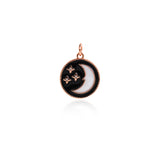 Shiny Enamel Moon Pendant-DIY Jewelry Making Accessories   16mm