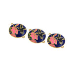 Shiny Enamel Flower and Bird Connector-DIY Jewelry Making Accessories   18mm