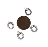 Shiny Micropavé U Shape Pendant-DIY Jewelry Making Accessories   10.5x9mm