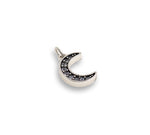 Shiny Micropavé Moon Pendant-DIY Jewelry Making Accessories   13x9mm