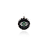 Shiny Enamel Evil Eye Pendant-DIY Jewelry Making Accessories   16mm