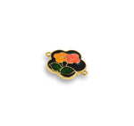 Shiny Enamel Flower Connector-DIY Jewelry Making Accessories   21x17mm