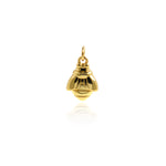 Shiny Minimalist Bee Pendant-DIY Jewelry Making Accessories    13x7mm