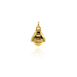 Shiny Minimalist Bee Pendant-DIY Jewelry Making Accessories    13x7mm