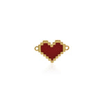 Shiny Enamel Heart Pendant-DIY Jewelry Making Accessories    16x10.5mm