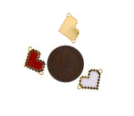 Shiny Enamel Heart Pendant-DIY Jewelry Making Accessories    16x10.5mm