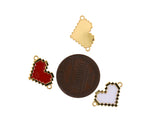 Shiny Enamel Heart Pendant-DIY Jewelry Making Accessories    16x10.5mm