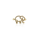 Shiny Micropavé Elephant Pendant-DIY Jewelry Making Accessories    24x15mm
