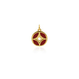 Shiny Enamel Copper Coin Pendant-DIY Jewelry Making Accessories    11.5mm