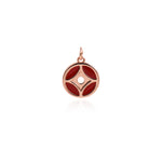 Shiny Enamel Copper Coin Pendant-DIY Jewelry Making Accessories    11.5mm