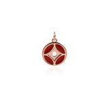 Shiny Enamel Copper Coin Pendant-DIY Jewelry Making Accessories    11.5mm