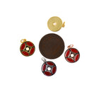 Shiny Enamel Copper Coin Pendant-DIY Jewelry Making Accessories    11.5mm