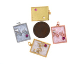Shiny Enamel MAMA Heart Shaped Zircon Pendant-DIY Jewelry Making Accessories    22.5x16mm