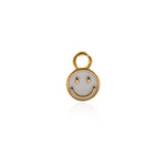 Shiny Round Enamel Smiley Pendant-DIY Jewelry Making Accessories   8mm