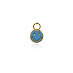 Shiny Round Enamel Smiley Pendant-DIY Jewelry Making Accessories   8mm