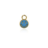 Shiny Round Enamel Smiley Pendant-DIY Jewelry Making Accessories   8mm