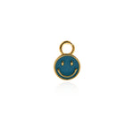 Shiny Round Enamel Smiley Pendant-DIY Jewelry Making Accessories   8mm
