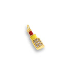 Shiny Micropavé Lipstick Pendant-DIY Jewelry Making Accessories    15x5mm