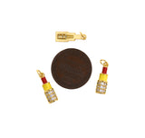 Shiny Micropavé Lipstick Pendant-DIY Jewelry Making Accessories    15x5mm
