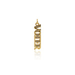 Shiny Micropavé VOIER Pendant-DIY Jewelry Making Accessories   22x5.5mm