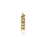 Shiny Micropavé VOIER Pendant-DIY Jewelry Making Accessories   22x5.5mm