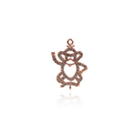 Shiny Micropavé Hollow Monkey Pendant-DIY Jewelry Making Accessories   22x15.5mm