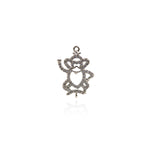 Shiny Micropavé Hollow Monkey Pendant-DIY Jewelry Making Accessories   22x15.5mm