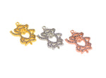 Shiny Micropavé Hollow Monkey Pendant-DIY Jewelry Making Accessories   22x15.5mm