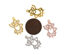 Shiny Micropavé Hollow Monkey Pendant-DIY Jewelry Making Accessories   22x15.5mm