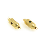 Shiny Heart Shaped Zircon Hex Connector-DIY Jewelry Making Accessories   30x13mm