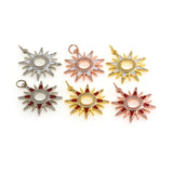 Shiny Micropavé Polaris Pendant-DIY Jewelry Making Accessories   24x21.5mm