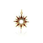 Shiny Micropavé Polaris Pendant-DIY Jewelry Making Accessories   24x21.5mm