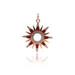 Shiny Micropavé Polaris Pendant-DIY Jewelry Making Accessories   24x21.5mm