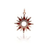 Shiny Micropavé Polaris Pendant-DIY Jewelry Making Accessories   24x21.5mm