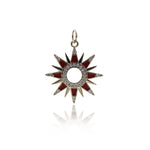 Shiny Micropavé Polaris Pendant-DIY Jewelry Making Accessories   24x21.5mm