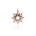 Shiny Micropavé Polaris Pendant-DIY Jewelry Making Accessories   24x21.5mm