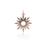 Shiny Micropavé Polaris Pendant-DIY Jewelry Making Accessories   24x21.5mm