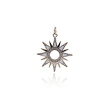 Shiny Micropavé Polaris Pendant-DIY Jewelry Making Accessories   24x21.5mm
