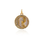 Shiny Enamel Angel Pendant-DIY Jewelry Making Accessories   16mm