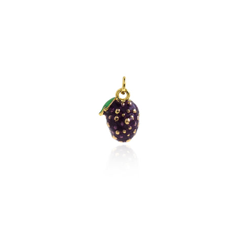 Shiny Enamel Grape Pendant-DIY Jewelry Making Accessories   12.5x9.5mm