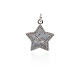 Shiny Enamel Heart Shaped Zircon Pendant-DIY Jewelry Making Accessories   14.7x16mm