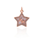 Shiny Enamel Heart Shaped Zircon Pendant-DIY Jewelry Making Accessories   14.7x16mm